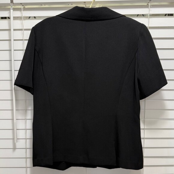 T. Milano elegant dressy Women's black short sleeve 2 piece skirt suit: Size 16W - Picture 2 of 8